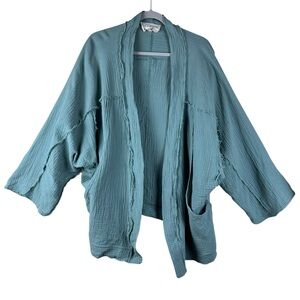Promesa Seafoam Green Open Front Cardigan XL